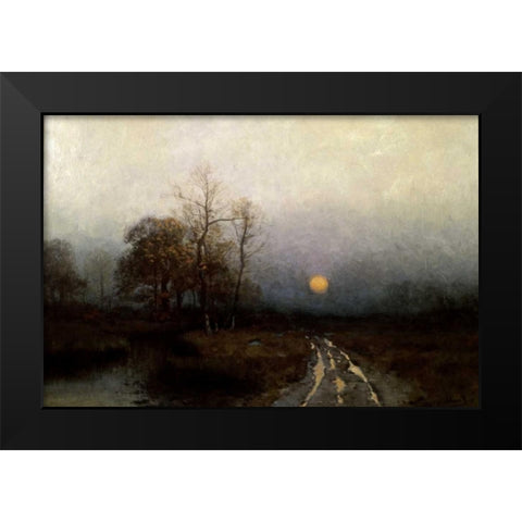 River Sunset Black Modern Wood Framed Art Print by Rix, Julian Walbridge