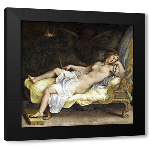 Dream of Ecuba Black Modern Wood Framed Art Print by Romano, Giulio