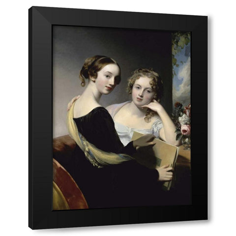 Portrait of the McEven Sisters Black Modern Wood Framed Art Print by Sully, Thomas