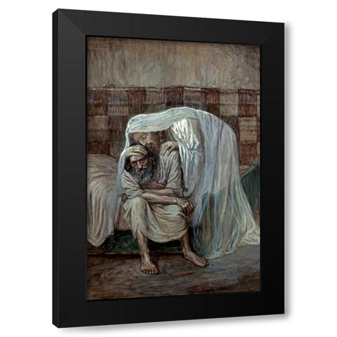 God is Near the Afflicted Black Modern Wood Framed Art Print with Double Matting by Tissot, James Jacques