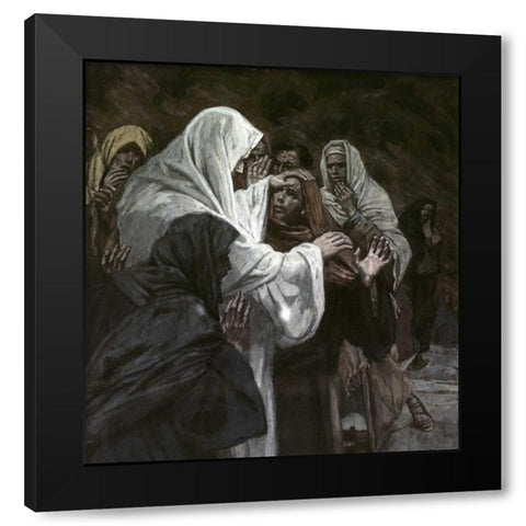 He That Has Seen Me, Has Seen the Father Black Modern Wood Framed Art Print by Tissot, James Jacques
