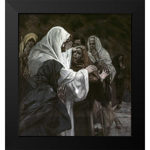He That Has Seen Me, Has Seen the Father Black Modern Wood Framed Art Print by Tissot, James Jacques