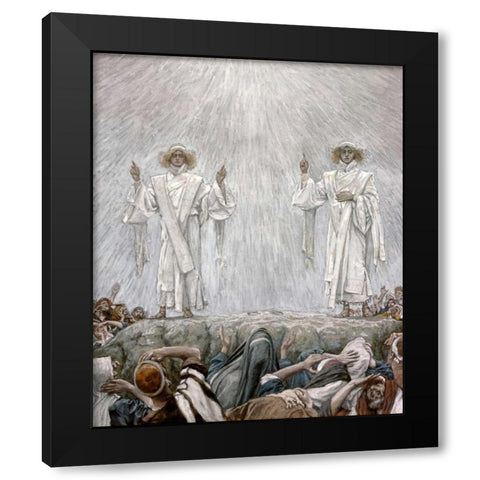 The Ascension Black Modern Wood Framed Art Print with Double Matting by Tissot, James Jacques