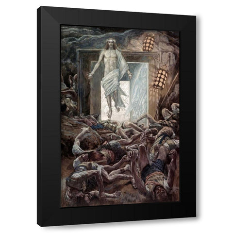The Resurrection Black Modern Wood Framed Art Print with Double Matting by Tissot, James Jacques