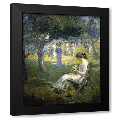 Garden Party Black Modern Wood Framed Art Print by Titcomb, Mary Bradish