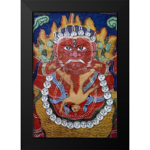 Goddess Kali Black Modern Wood Framed Art Print by Unknown