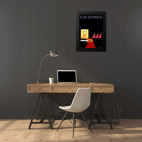 Gauloises Black Modern Wood Framed Art Print by Brun, Donald
