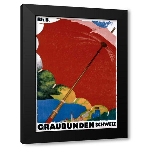 Graubunden / Schweiz Black Modern Wood Framed Art Print with Double Matting by Giacometti, Augusto
