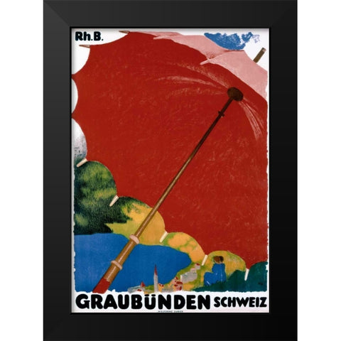 Graubunden / Schweiz Black Modern Wood Framed Art Print by Giacometti, Augusto