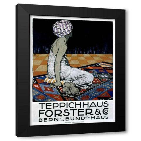 Teppichhaus Forster and Co Black Modern Wood Framed Art Print with Double Matting by Mangold, Burkhard