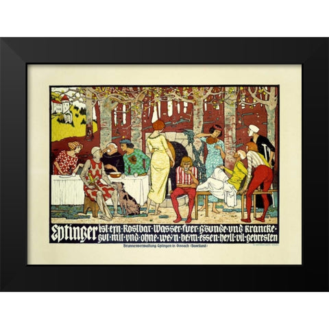Eptinger Black Modern Wood Framed Art Print by Mangold, Burkhard