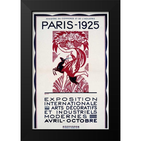 Paris-1925 Black Modern Wood Framed Art Print by Bonfils, Robert