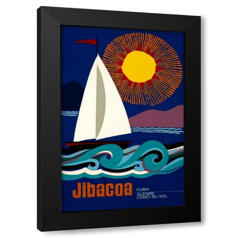 Jibacoa Black Modern Wood Framed Art Print by Hernandez, Jorge