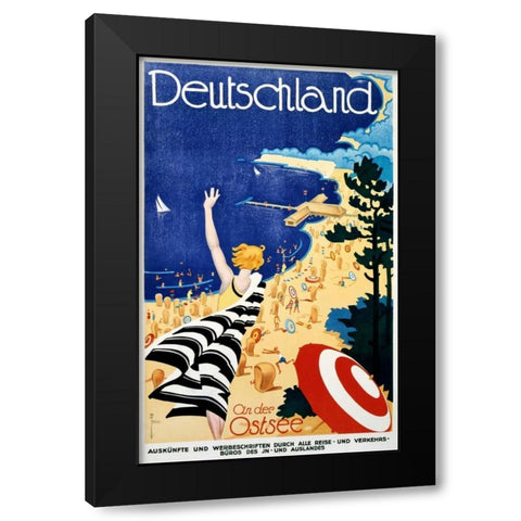 Deutschland / An der Ostsee Black Modern Wood Framed Art Print by Fries, Leonhard F.W.