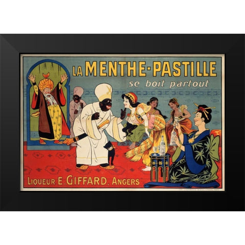 La Menthe-Pastille Black Modern Wood Framed Art Print by Oge, Eugene