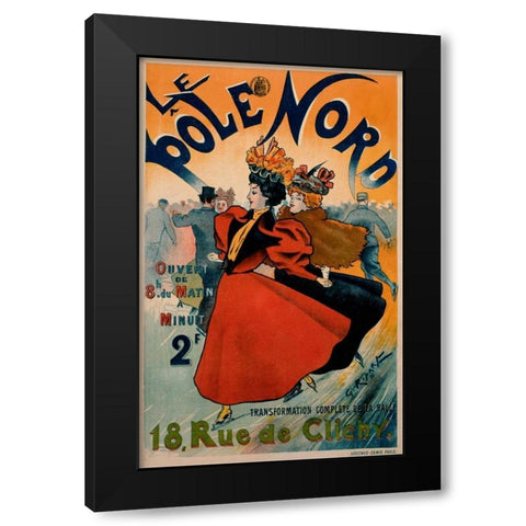 Le Pole Nord Black Modern Wood Framed Art Print by Ripart, Georges