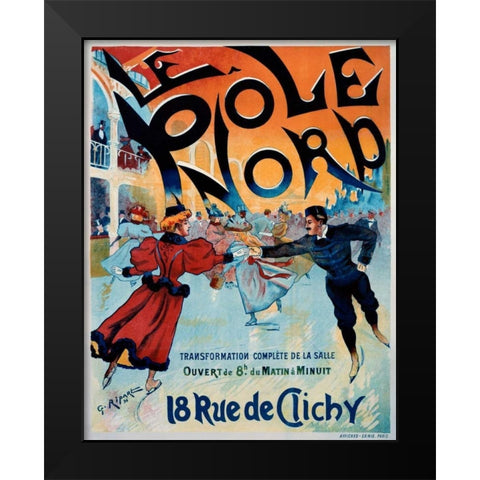 Le Pole Nord Black Modern Wood Framed Art Print by Ripart, Georges