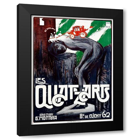 Les Quatâ€™zâ€™Arts Black Modern Wood Framed Art Print with Double Matting by Rogier, Georges