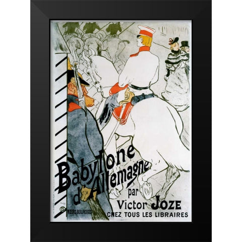 Babylone dâ€™Allemagne Black Modern Wood Framed Art Print by Toulouse-Lautrec, Henri