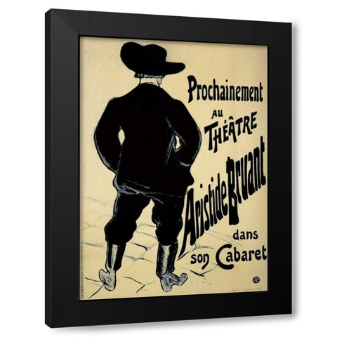 Theatre Aristide Bruant Black Modern Wood Framed Art Print with Double Matting by Toulouse-Lautrec, Henri