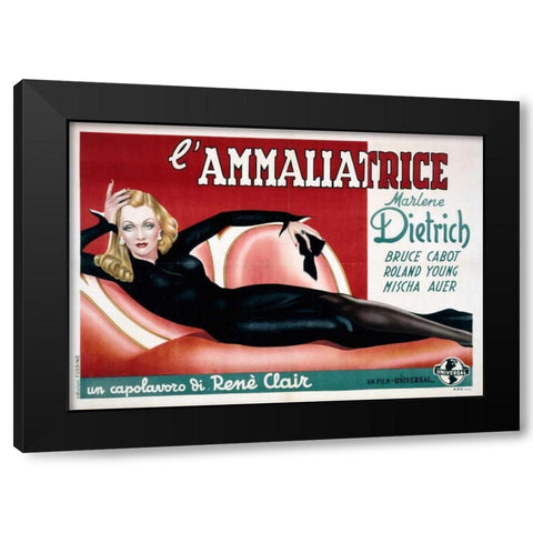 Lâ€™Ammaliatrice Black Modern Wood Framed Art Print with Double Matting by Vargas, Alberto