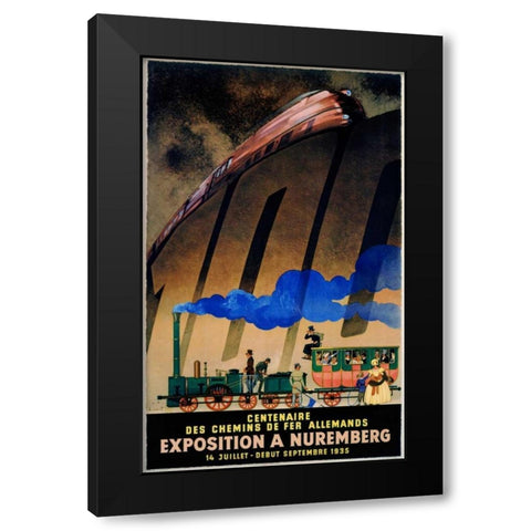 Exposition a Nuremburg Black Modern Wood Framed Art Print with Double Matting by Wiertz, Jupp
