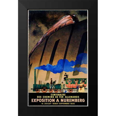 Exposition a Nuremburg Black Modern Wood Framed Art Print by Wiertz, Jupp