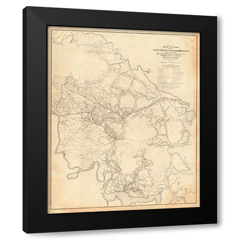 Civil War - White House To Harrisons Landing, 1862 Black Modern Wood Framed Art Print by Abbot, Henry L.