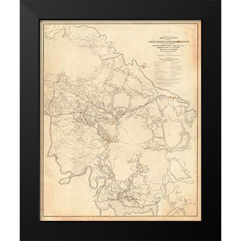 Civil War - White House To Harrisons Landing, 1862 Black Modern Wood Framed Art Print by Abbot, Henry L.
