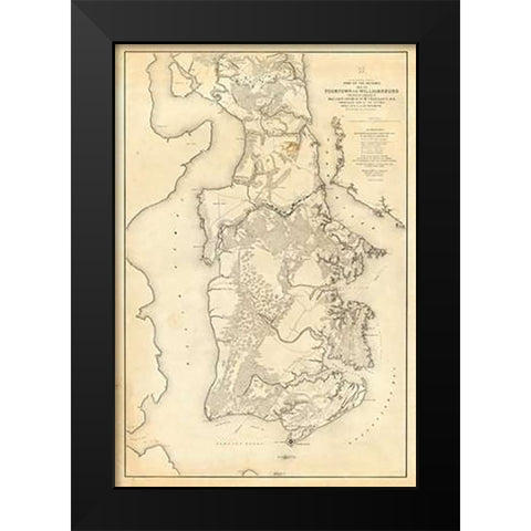 Civil War - Yorktown To Williamsburg, 1862 Black Modern Wood Framed Art Print by Abbot, Henry L.