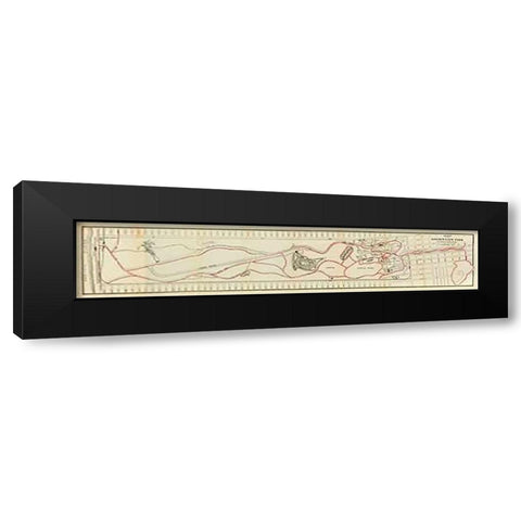 Map of the Golden Gate Park, 1896 Black Modern Wood Framed Art Print with Double Matting by Blum, George W.