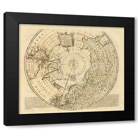North Pole, 1747 Black Modern Wood Framed Art Print by Bowen, Emanuel