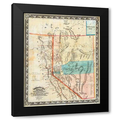 Nevada Territory, 1863 Black Modern Wood Framed Art Print with Double Matting by DeGroot, Henry