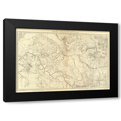 Western Colorado and Part of Utah, 1881 Black Modern Wood Framed Art Print with Double Matting by Hayden, F.V