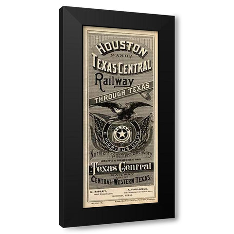 Cover: Houston and Texas Central Railway through Texas, 1885 Black Modern Wood Framed Art Print by Houston and Texas Central Railway