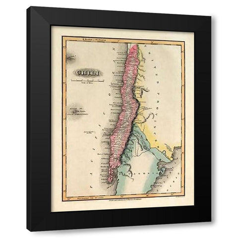 Chili, 1823 Black Modern Wood Framed Art Print by Lucas, Fielding