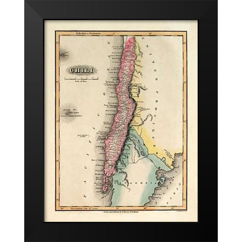 Chili, 1823 Black Modern Wood Framed Art Print by Lucas, Fielding