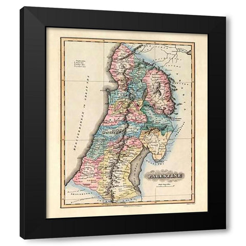 Palestine, 1823 Black Modern Wood Framed Art Print with Double Matting by Lucas, Fielding