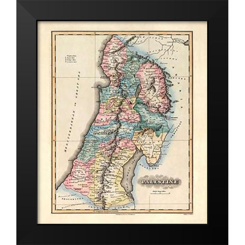 Palestine, 1823 Black Modern Wood Framed Art Print by Lucas, Fielding