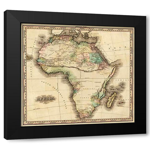 Africa, 1823 Black Modern Wood Framed Art Print with Double Matting by Tanner, Henry