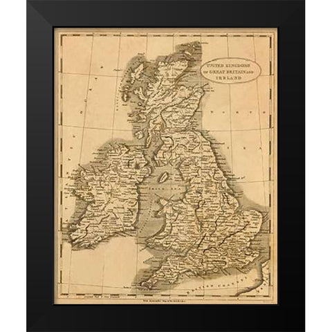 United Kingdoms, 1812 Black Modern Wood Framed Art Print by Arrowsmith, Aaron