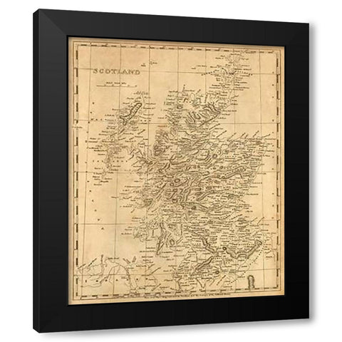 Scotland, 1812 Black Modern Wood Framed Art Print with Double Matting by Arrowsmith, Aaron