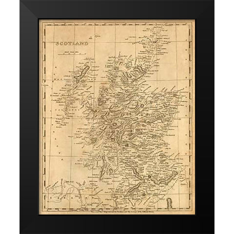 Scotland, 1812 Black Modern Wood Framed Art Print by Arrowsmith, Aaron