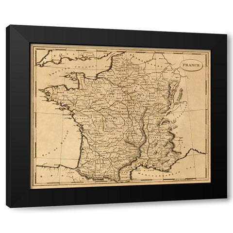France, 1812 Black Modern Wood Framed Art Print by Arrowsmith, Aaron