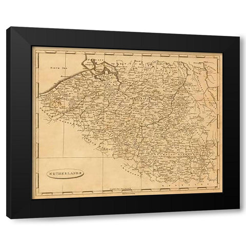 Netherlands, 1812 Black Modern Wood Framed Art Print by Arrowsmith, Aaron