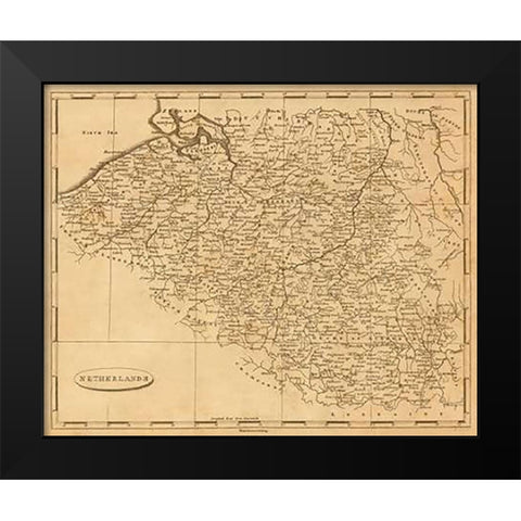 Netherlands, 1812 Black Modern Wood Framed Art Print by Arrowsmith, Aaron