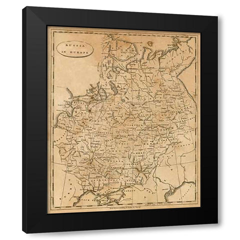 Russia in Europe, 1812 Black Modern Wood Framed Art Print with Double Matting by Arrowsmith, Aaron