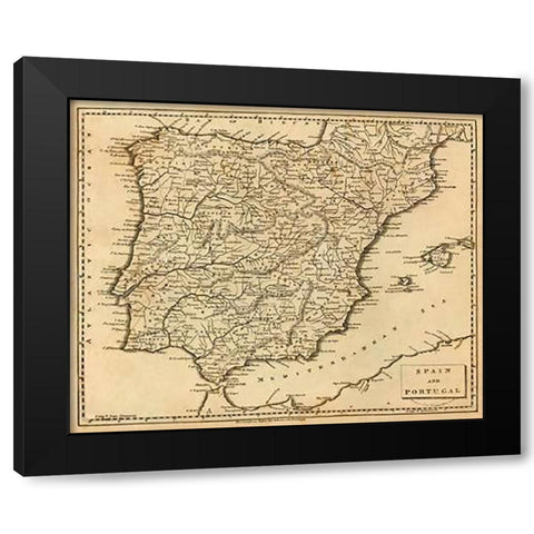 Spain, Portugal, 1812 Black Modern Wood Framed Art Print by Arrowsmith, Aaron