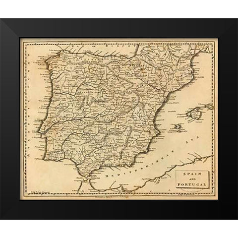 Spain, Portugal, 1812 Black Modern Wood Framed Art Print by Arrowsmith, Aaron