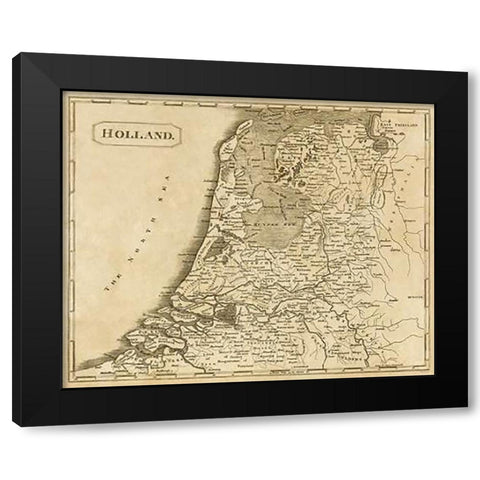 Holland, 1812 Black Modern Wood Framed Art Print with Double Matting by Arrowsmith, Aaron